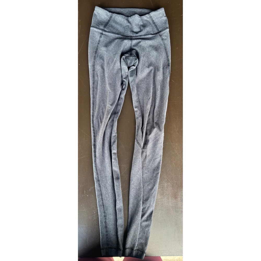 Lululemon Gray Space Dye High Rise Athletic Leggings Size 4 Full Length